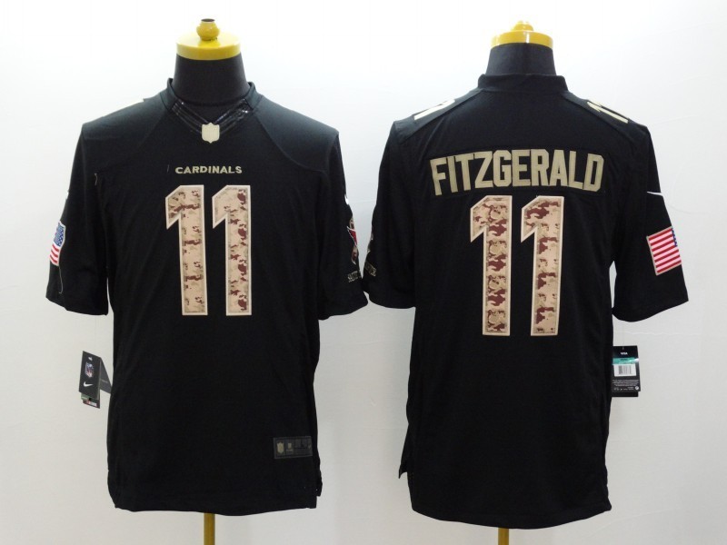 Men's Arizona Cardinals Larry Fitzgerald #11 Black Team Jersey